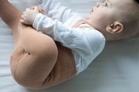 Silly Silas maillot met voetjes katoen light brown 3-6 m