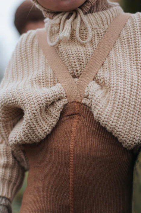 Silly Silas maillot zonder voetjes wol cappuchino 6-12 m