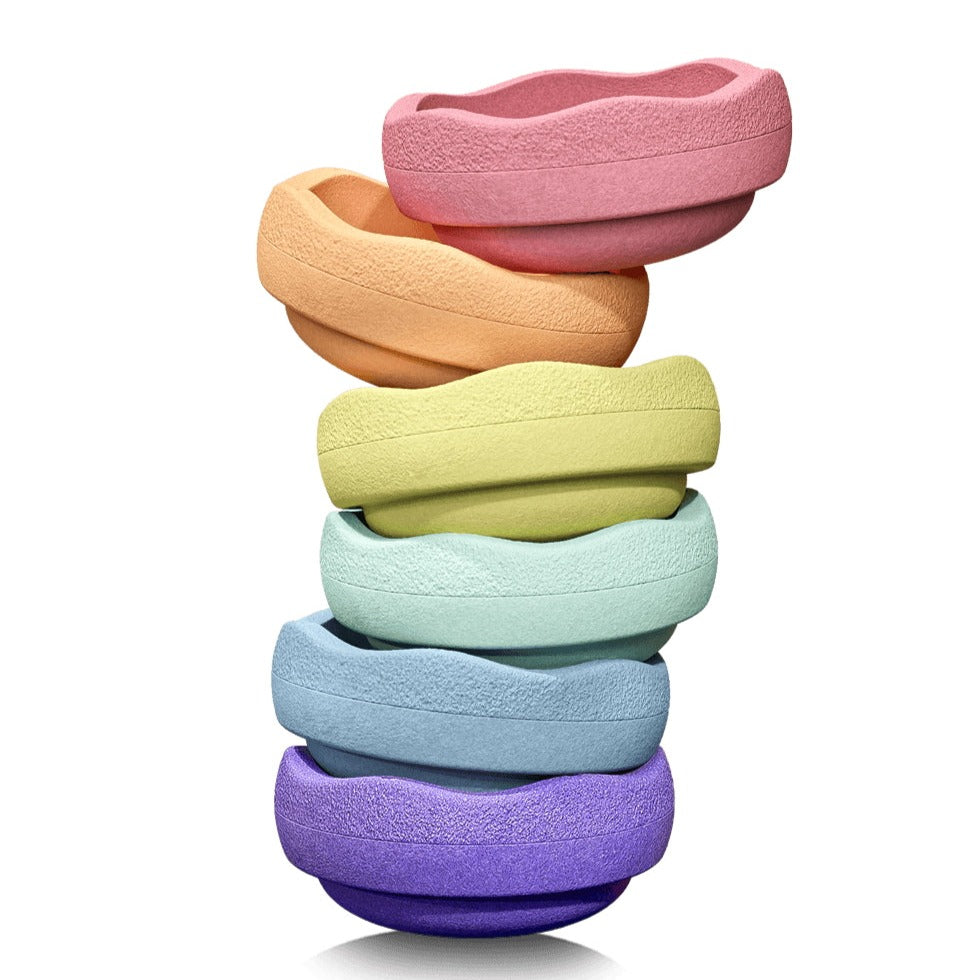 Stapelstein original regenboog pastel 6 stks