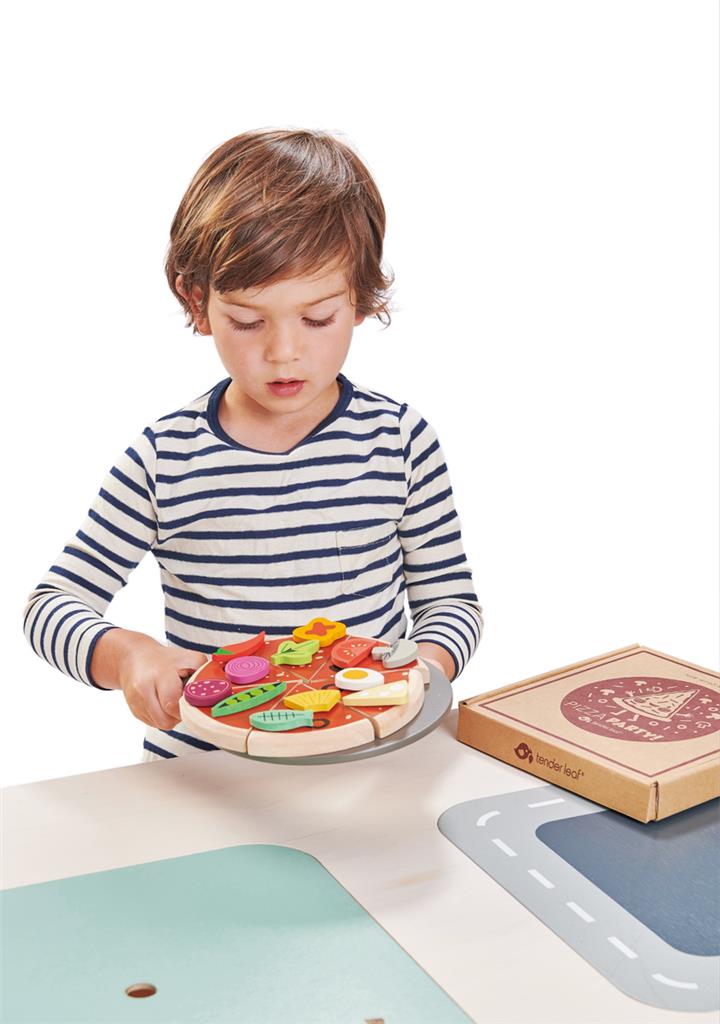 Tender Leaf Toys pizza in doos 3jr+ hout