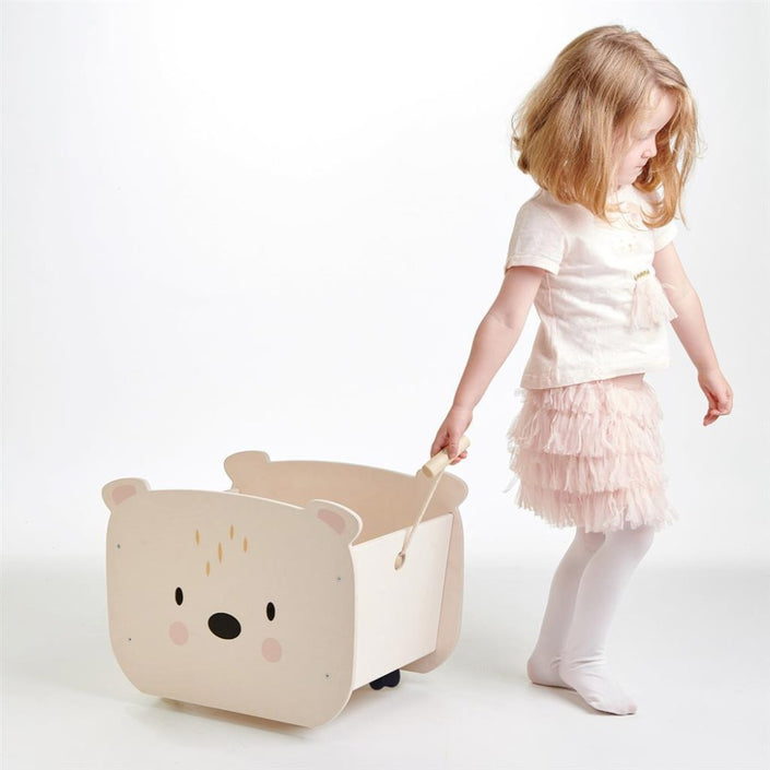 Tender Leaf Toys trekwagen beer 3jr+