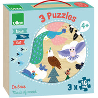VILAC puzzels land zee lucht 4 jr+ / 3 x 16 stks