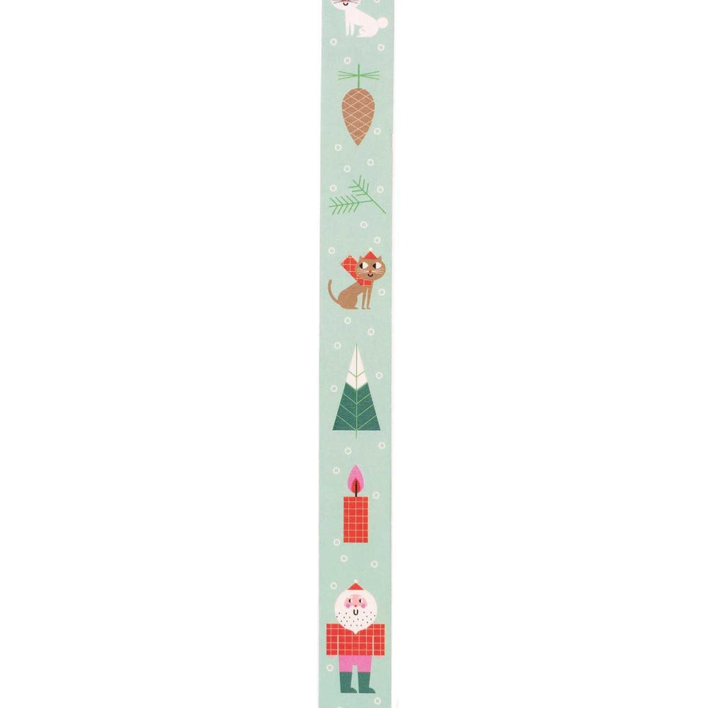 Washi tape Xmas mint 10 mtr kopen