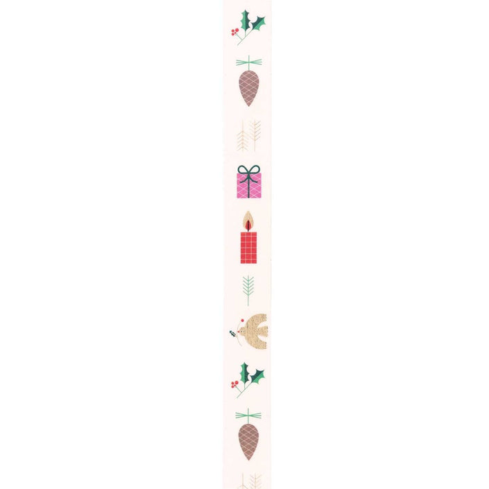 Washi tape Xmas wit 10 mtr