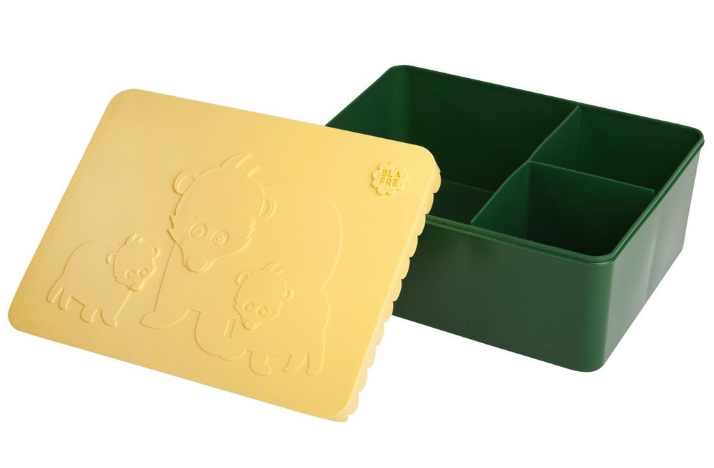 BLAFRE lunchbox ijsbeer donkergroen soft geel kopen
