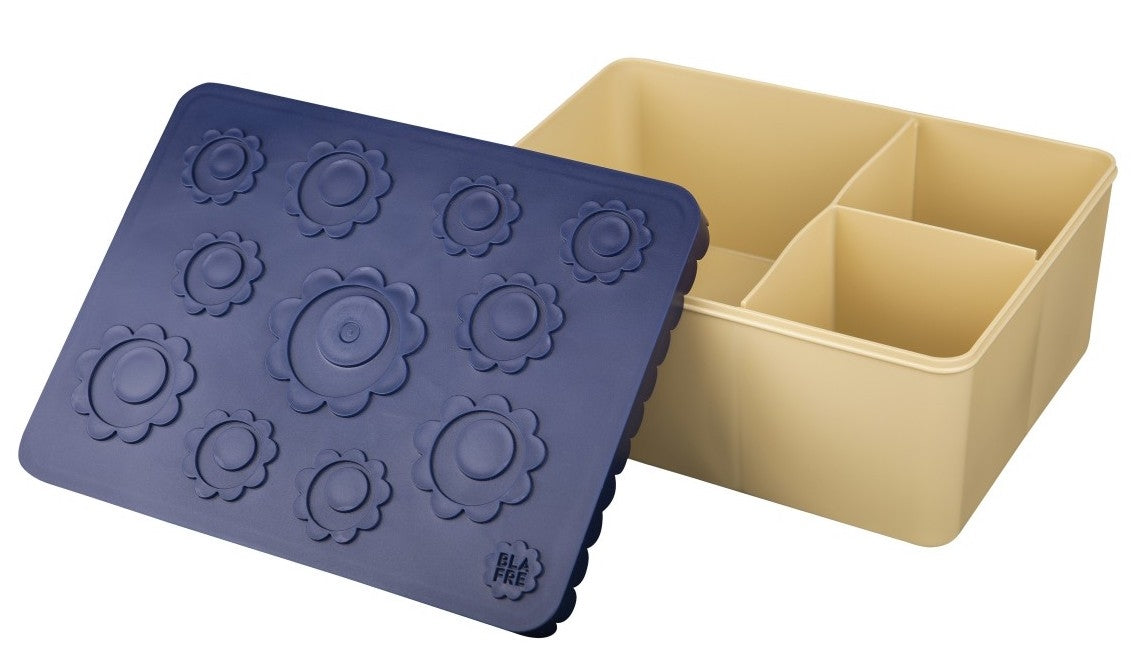 BLAFRE lunchbox flower soft geel navy