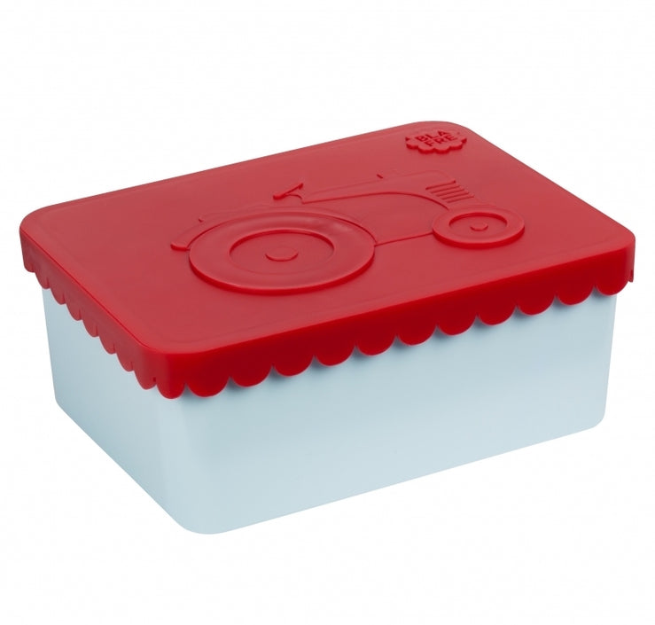 BLAFRE lunchbox S traktor blauw rood