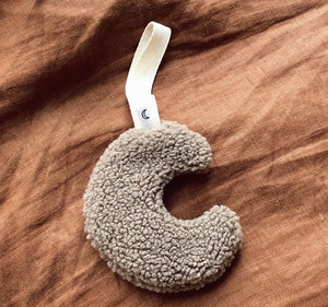 Dappermaentje speendoekje maan teddy koffie