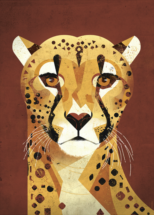 Dieter Braun poster Cheetah bruin 50 x 70 cm