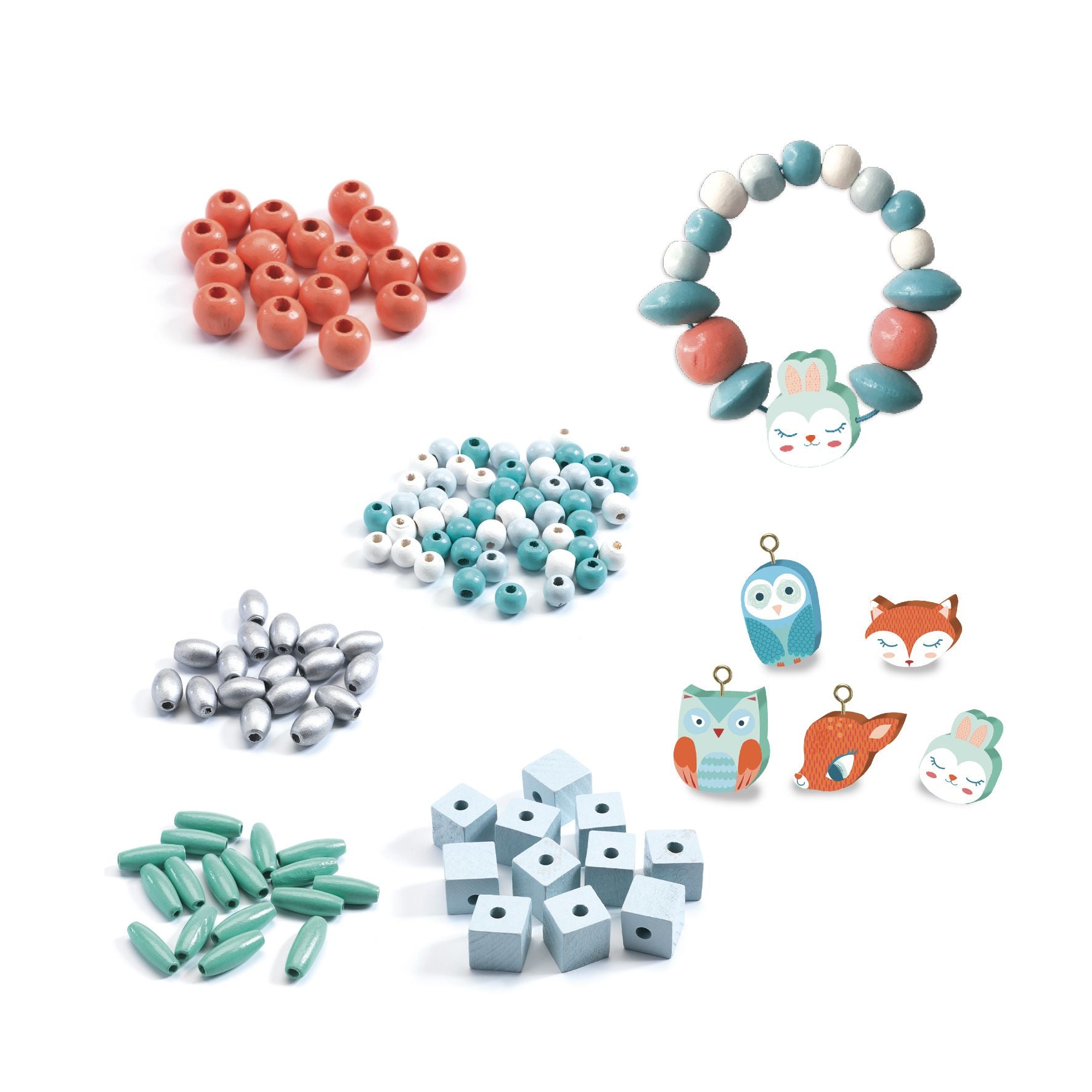 DJECO houten kralen kleine dieren 4 jr+