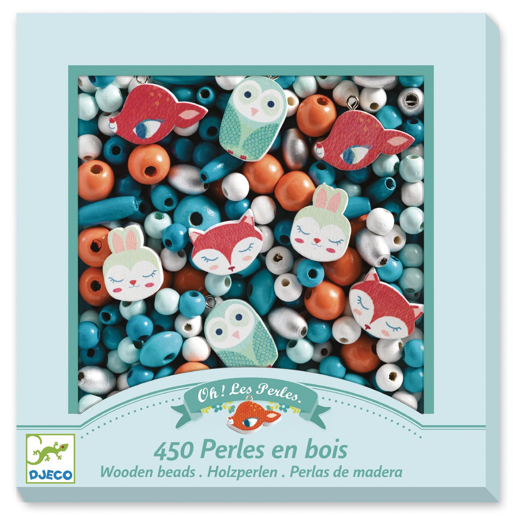 DJECO houten kralen kleine dieren 4 jr+