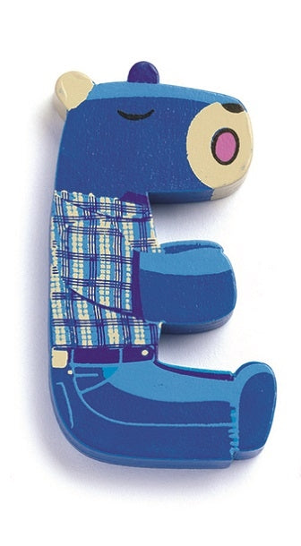 DJECO houten letter animal E
