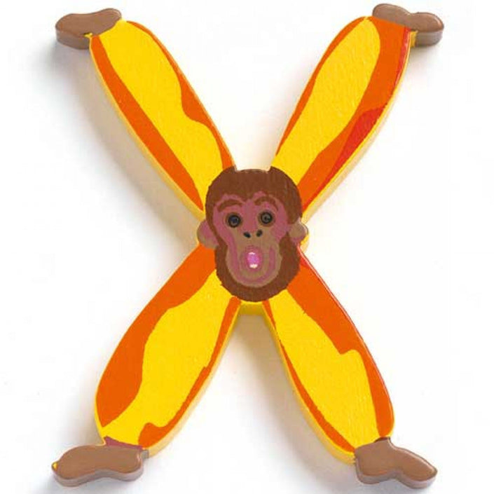 DJECO houten letter animal X