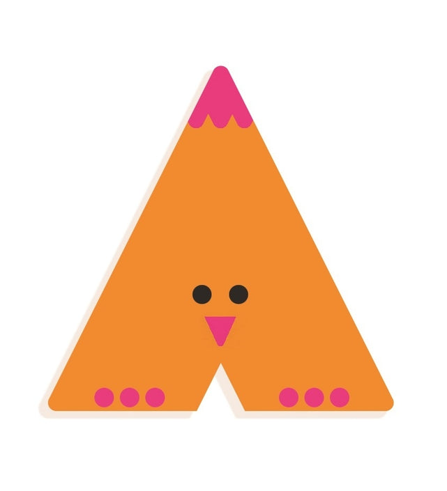DJECO houten letter designed animal A