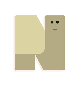DJECO houten letter designed animal N