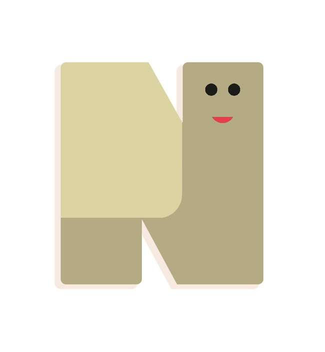 DJECO houten letter designed animal N