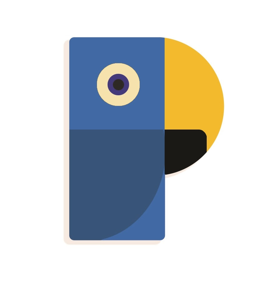 DJECO houten letter designed animal P