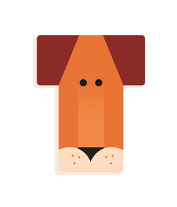 DJECO houten letter designed animal T
