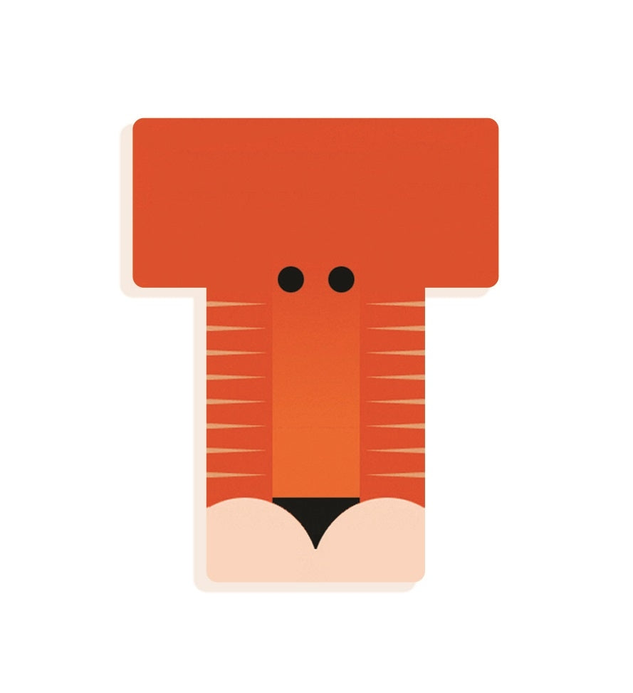 DJECO houten letter designed animal T kopen