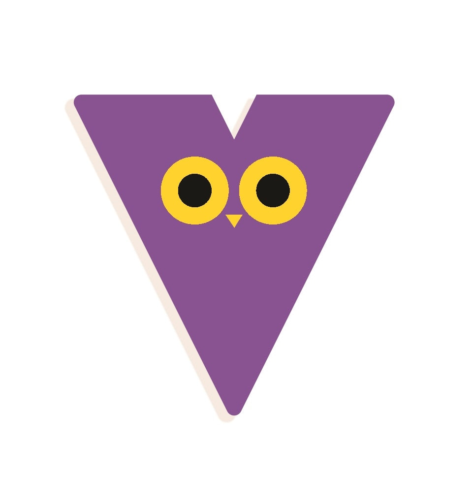 DJECO houten letter designed animal V