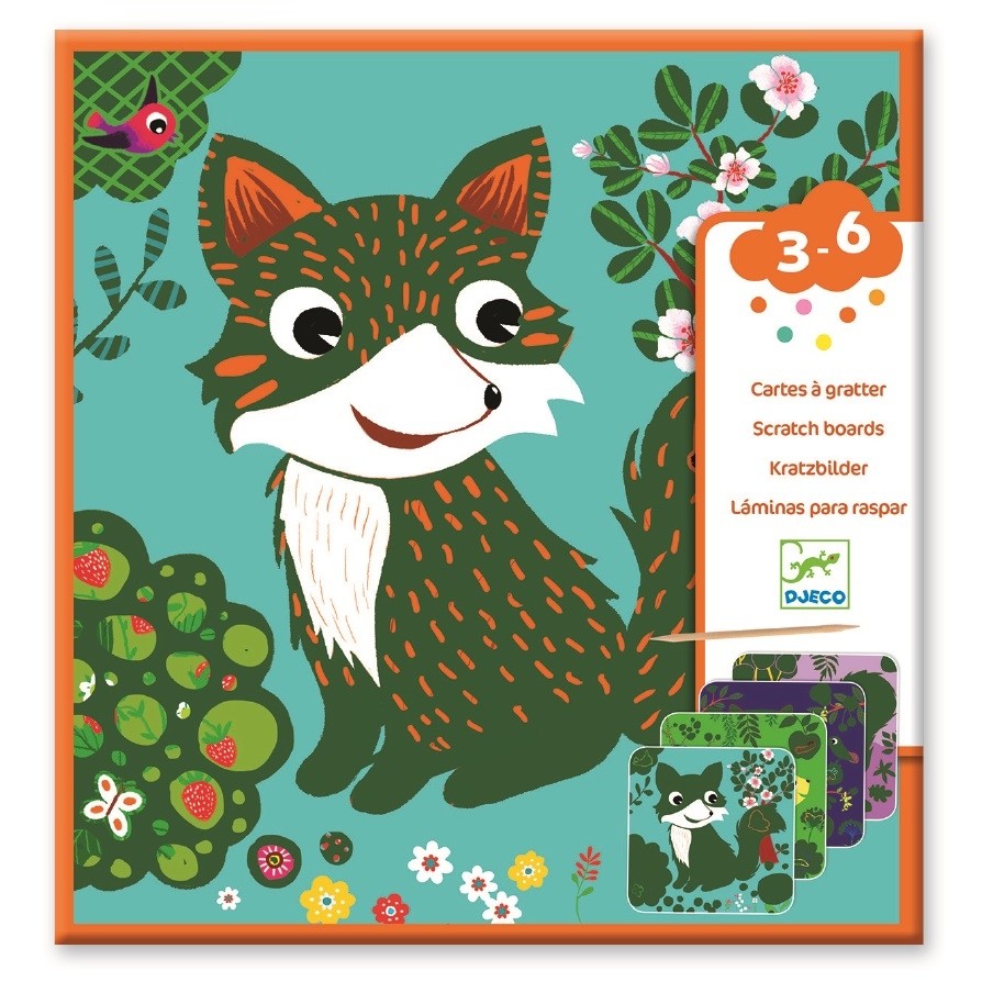 DJECO kraskaarten Kleine dieren 3 jr+
