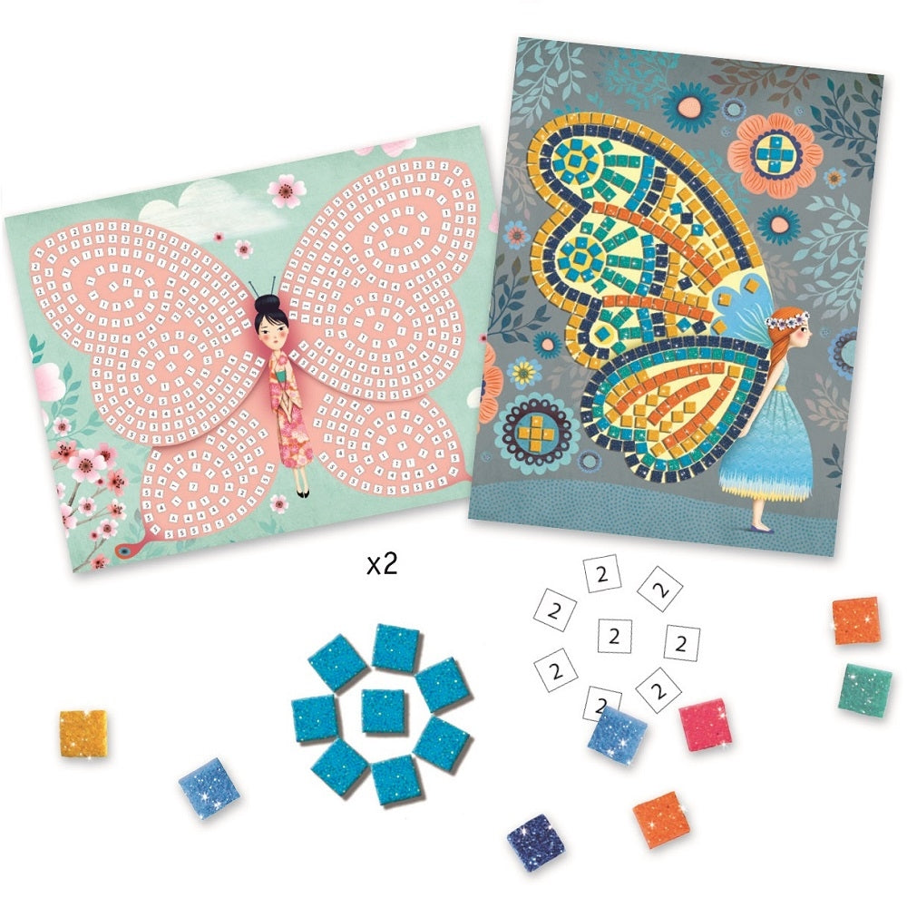 DJECO glitter mozaiek butterflies 4 jr+ 3070900088986