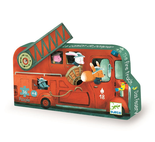 DJECO puzzel brandweerwagen 2 jr / 16 stks