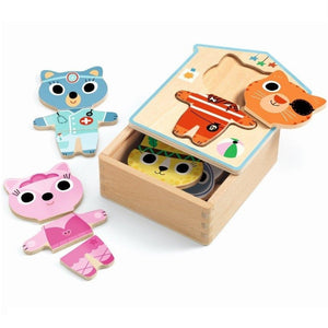 DJECO puzzel Dress up 2 jr + / 18 stks