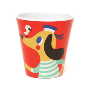 Petit Monkey melamine beker hond en wolf rood