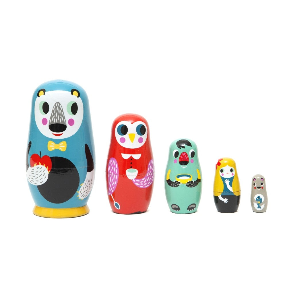 Petit Monkey nesting dolls in the woods kopen