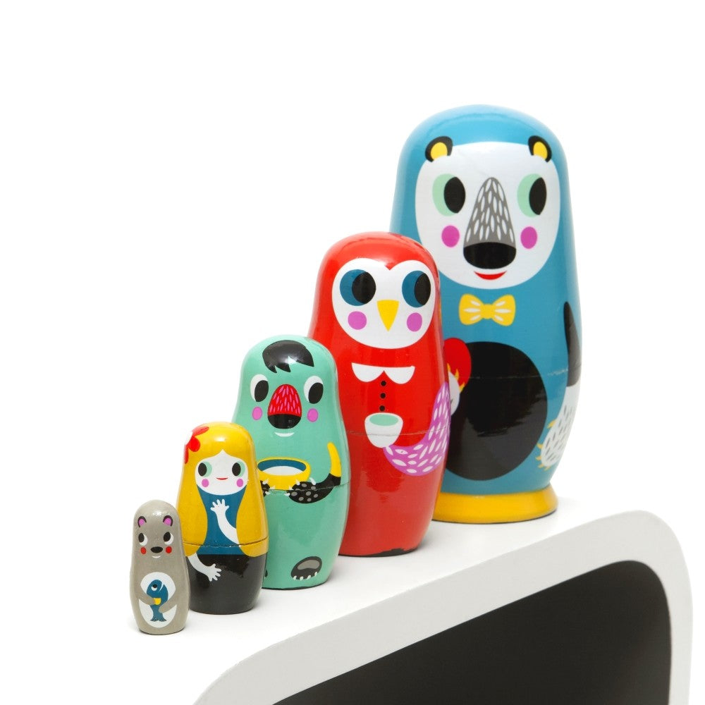 Petit Monkey nesting dolls in the woods 8719244220205