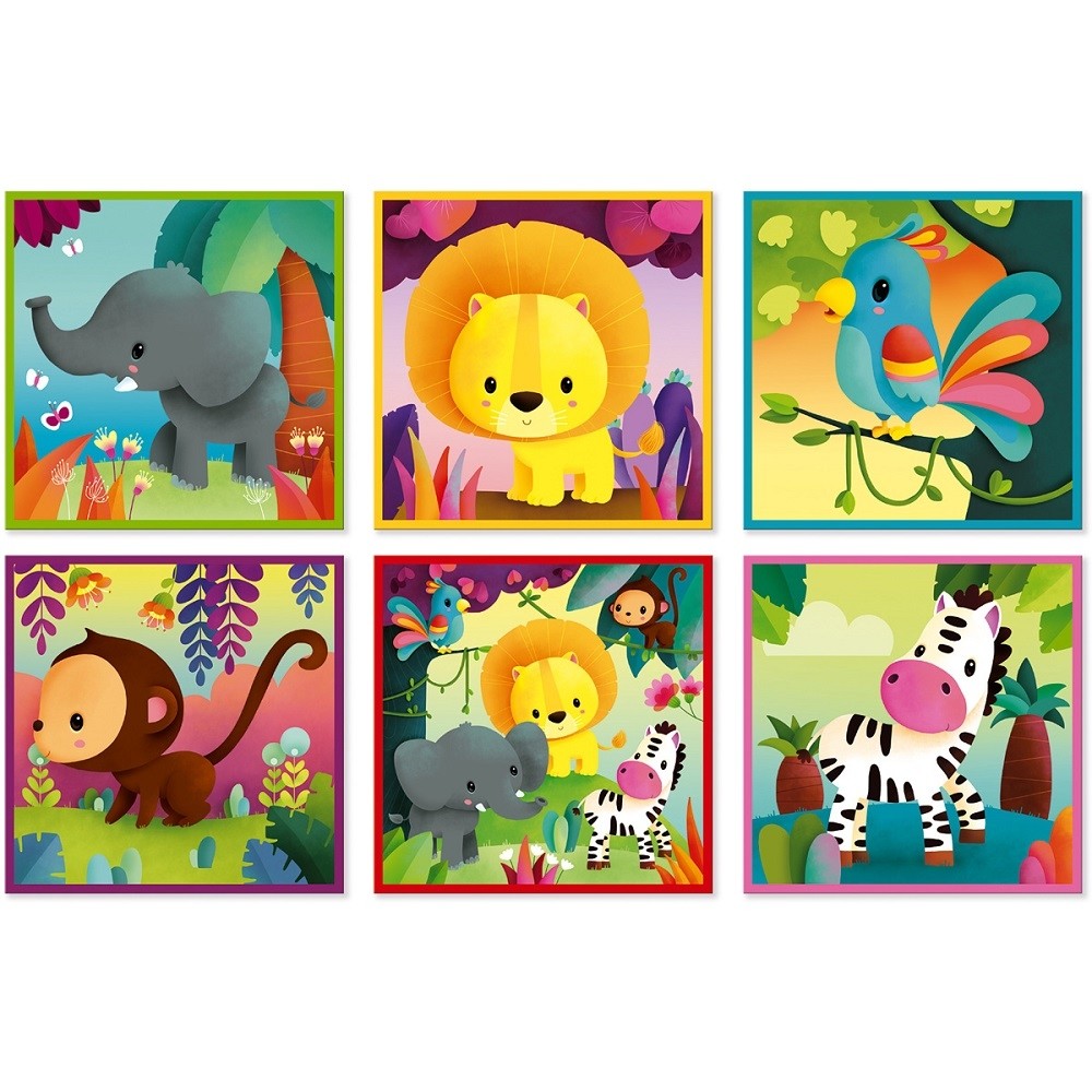 JANOD blokpuzzel jungledieren 2 jr+ / 9 stks kopen