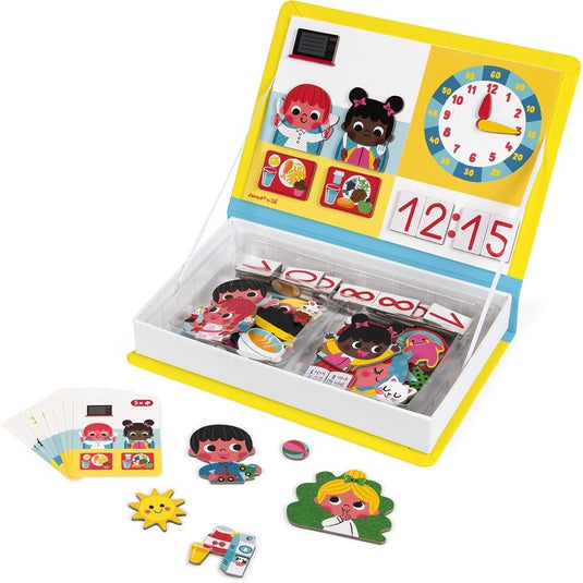 JANOD magneetboek klok kijken 3 jr+