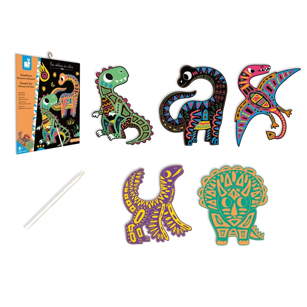 JANOD scratch art Dinos 5jr+