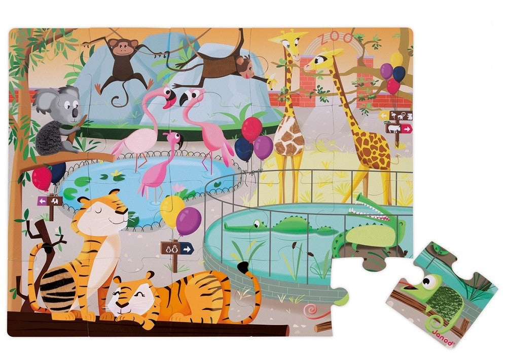 JANOD voelpuzzel dierentuin 3 jr+ / 20 stks kopen