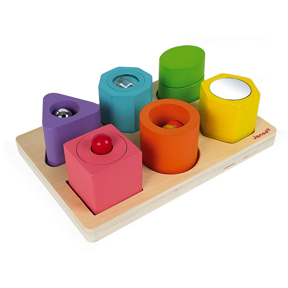 JANOD wood vorm + geluid puzzel 12 mnd+