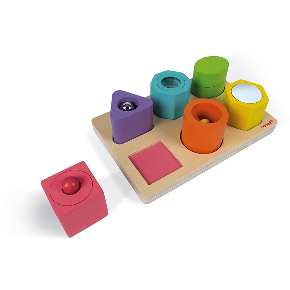 JANOD wood vorm + geluid puzzel 12 mnd+