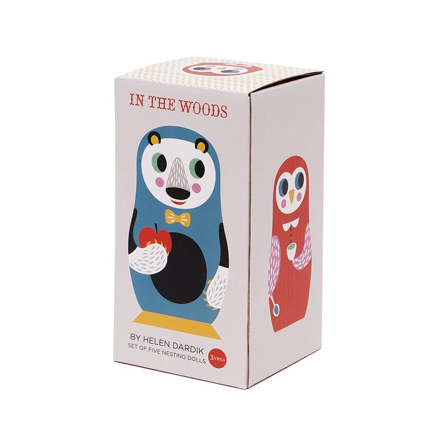 Petit Monkey nesting dolls in the woods hard hout