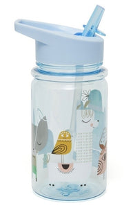Petit Monkey drinkfles Lama & Friends blue