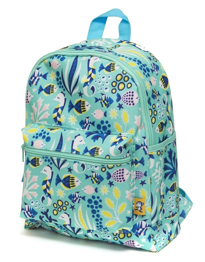 Petit Monkey kinderrugzak under the sea green
