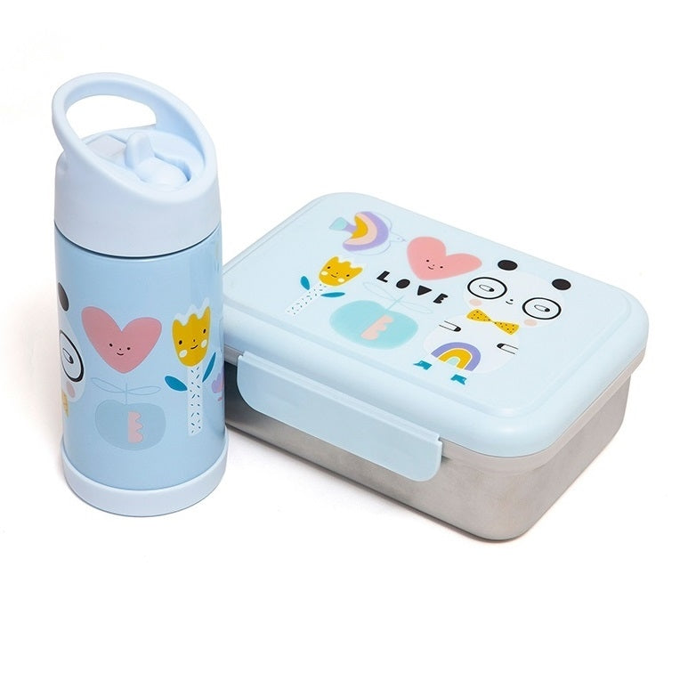 Petit Monkey broodtrommel RVS panda love 8719244225231