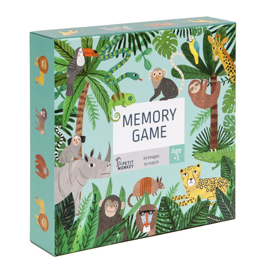 Petit Monkey Memo Game Jungle animals 48 stks / 3jr+