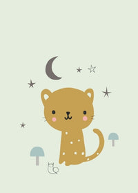 Petit Monkey poster Leopard mint 29.7 x 42 cm