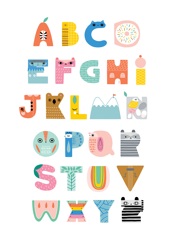 Petit Monkey alfabet poster Suzy's ABC 29,7 x 42 cm kopen