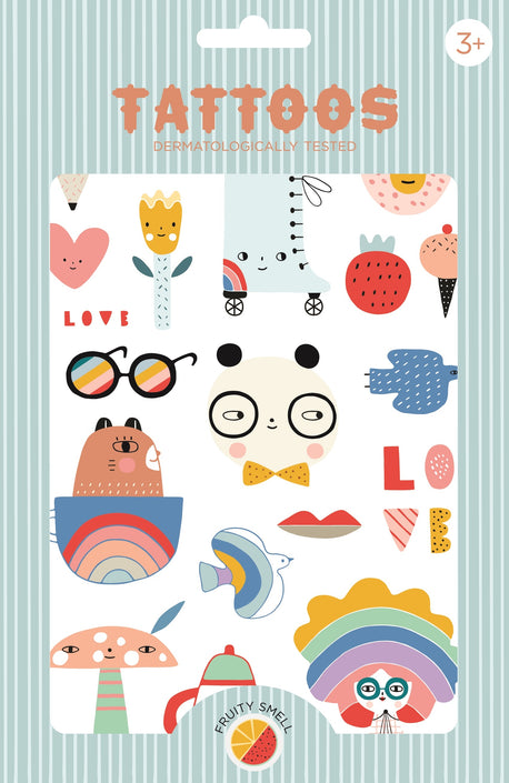 Petit Monkey tattoo's Panda love