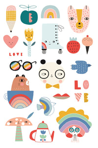 Petit Monkey tattoo's Panda love