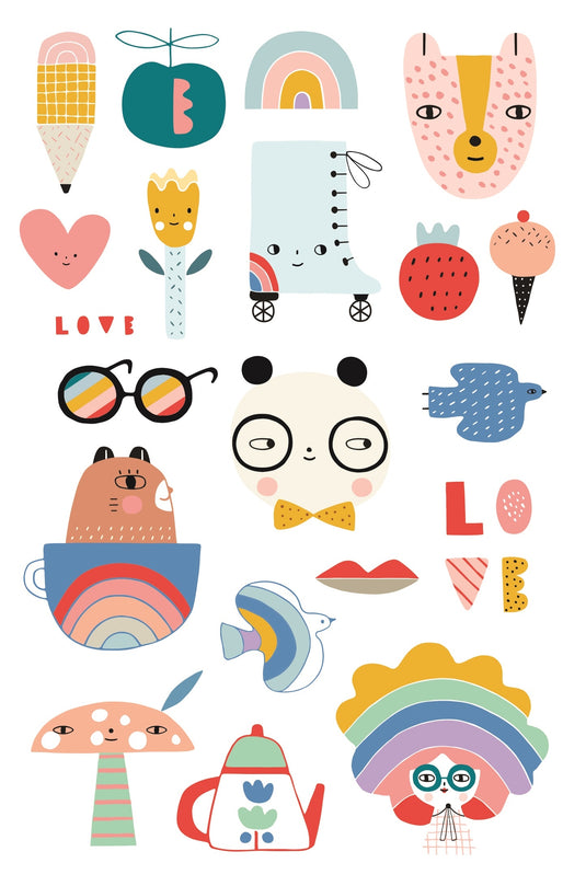 Petit Monkey tattoo's Panda love