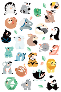 Petit Monkey tattoo's Wild animals