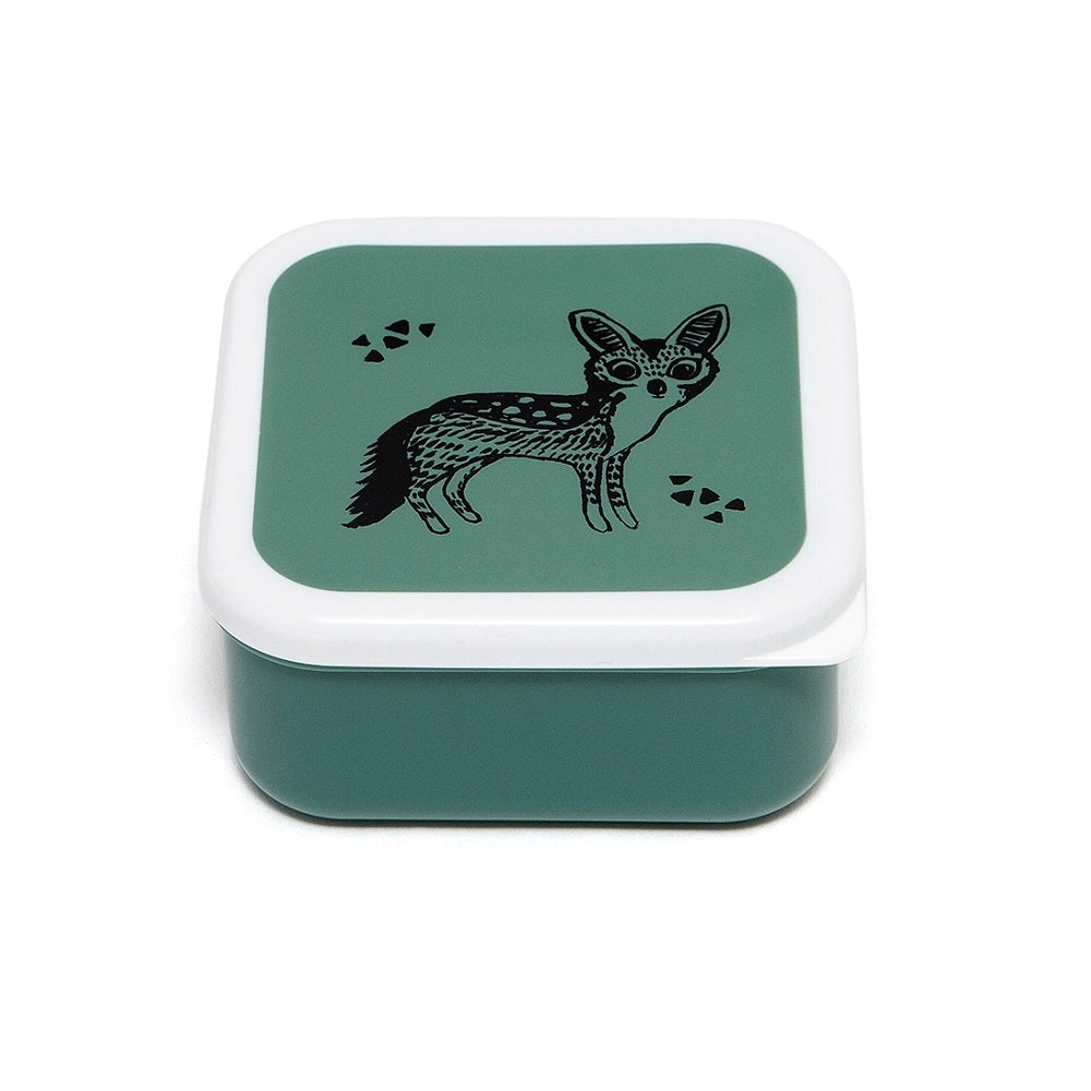 Petit Monkey snackbox set Black animals salie 12 x 12 cm 8719244225293