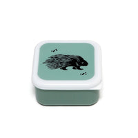 Petit Monkey snackbox set Black animals salie 12 x 12 cm